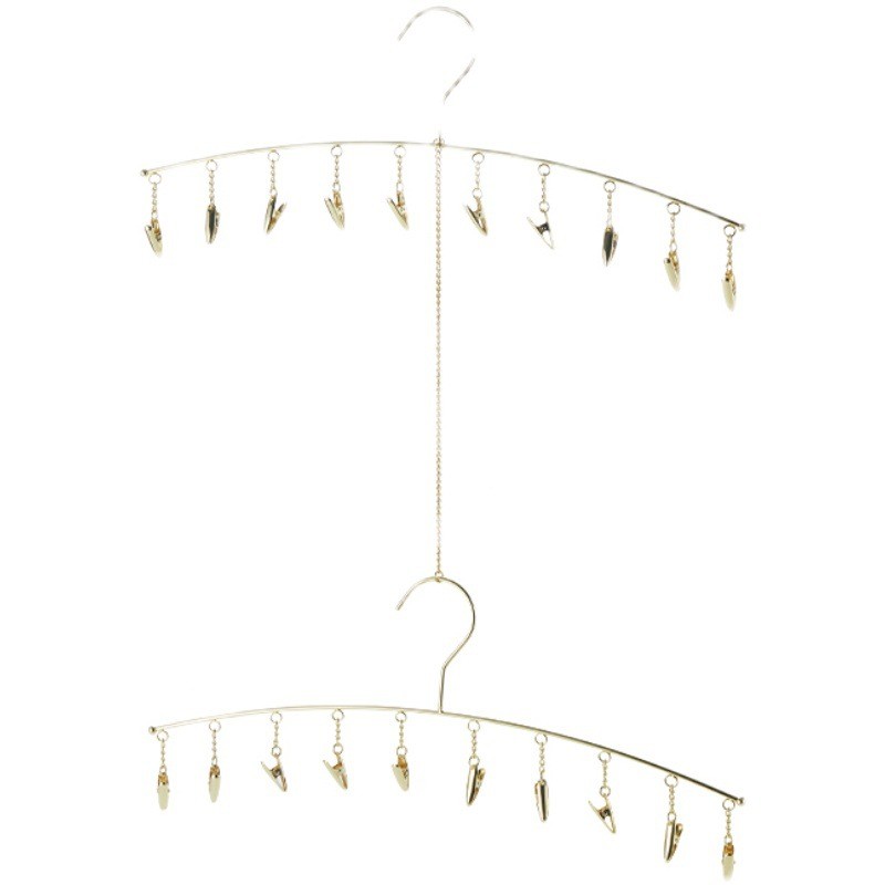 不止收纳多功能袜架家用衣柜无痕多层魔术挂衣架多夹子内裤架袜夹