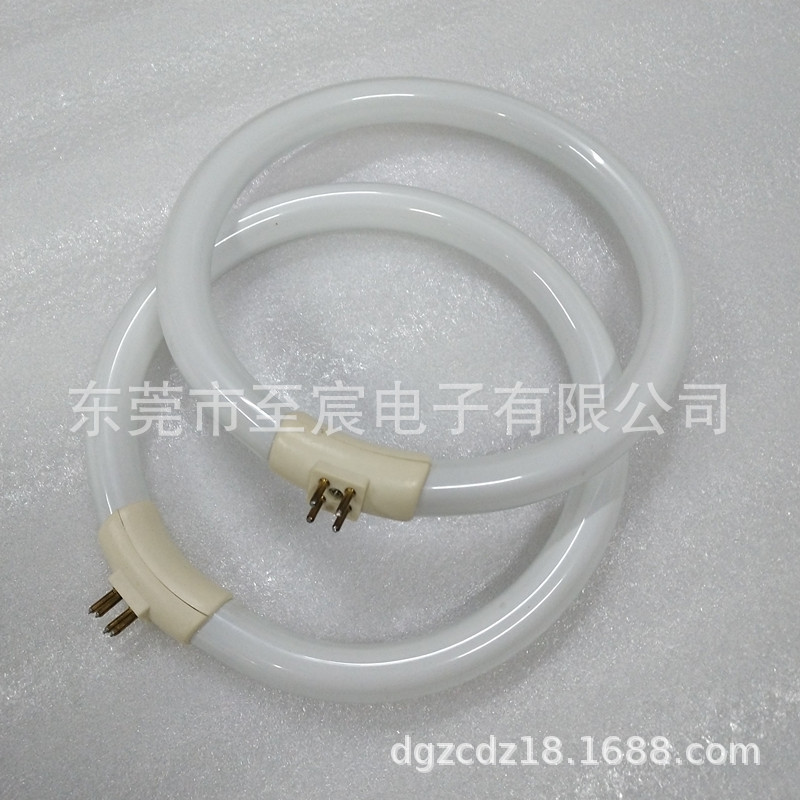 现货三灯管环形荧光灯管t522w6400k白光放大镜台灯基色外四针