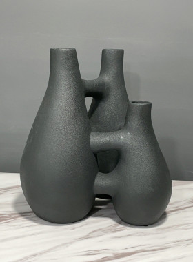 景德镇花瓶摆件创意水滴组合现代家居客厅样板间酒店民宿装饰花器