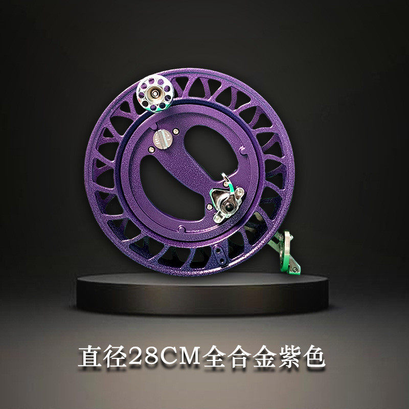 新款高档风筝线轮防合金轮带手刹万和倒转手握轮专业大人专用轮盘