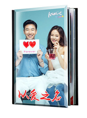 m204水晶相册制作12寸纪念册婚纱照宝宝双面水晶册同学毕业照片书