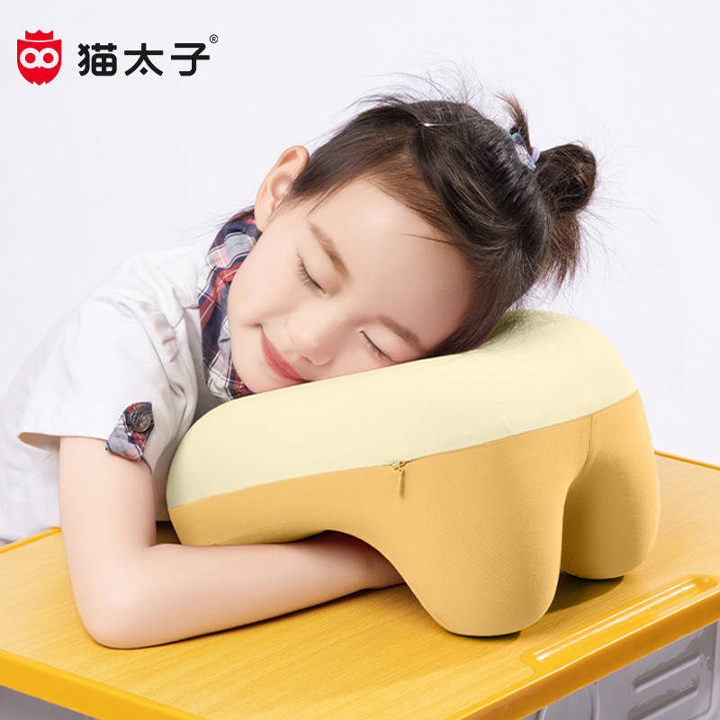 猫太子午睡枕趴睡枕小学生教室枕头儿童专用午睡神器午休枕趴趴枕