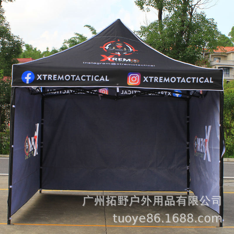 户外展览帐篷地推宣传广告帐篷带刀旗围布四角展会遮阳伞雨棚彩印