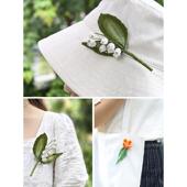 5dbj批发手工刺绣diy材料包法绣欧式 制作绣自立体绣花铃兰画初学