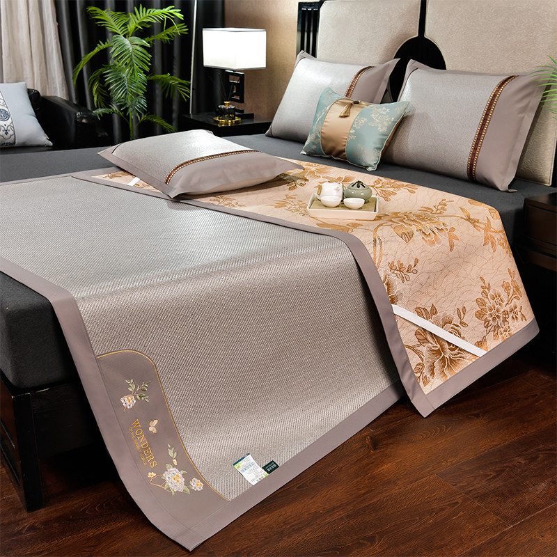 86m0夏季双面冰丝凉席冰藤席家用宿舍1.8x2x2.2米空调席子可