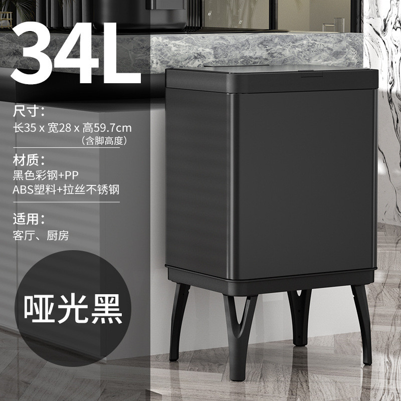 xf4o垃圾分类垃圾桶家用按压大容量干湿分离厨房客厅高脚二合一