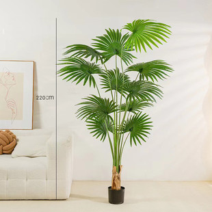仿真绿植加州蒲葵扇葵假树景观室内客厅大型落地盆景北欧现代风格