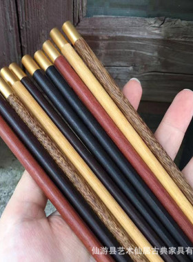 筷子家用高档包铜筷快酒店家庭餐具子防滑筷长防霉套装分人耐高温