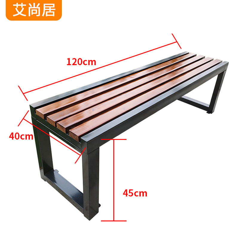 户外实木公园长排椅商场学校塑木椅公共座椅小区长条凳公园长椅