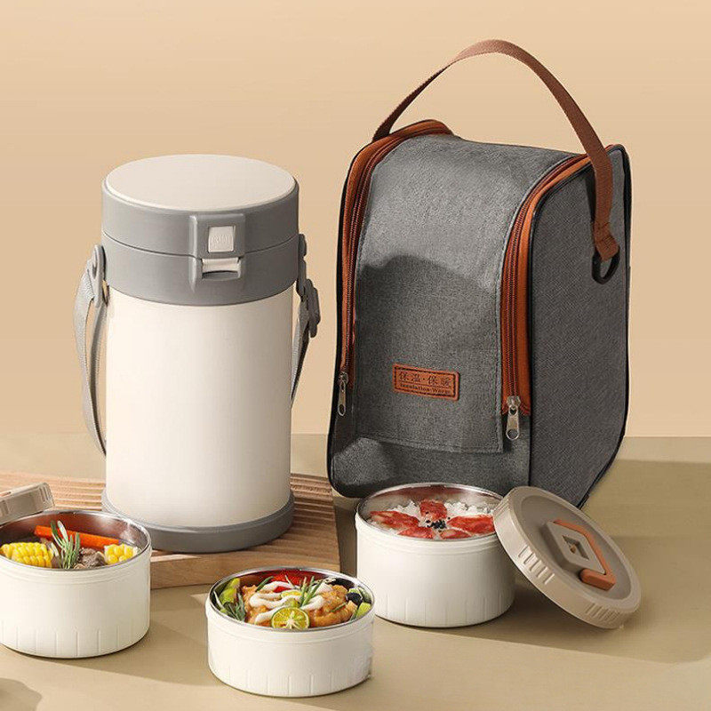 不锈钢保温饭盒便携24小时上班族多层冬天便当大容量超长保温饭桶