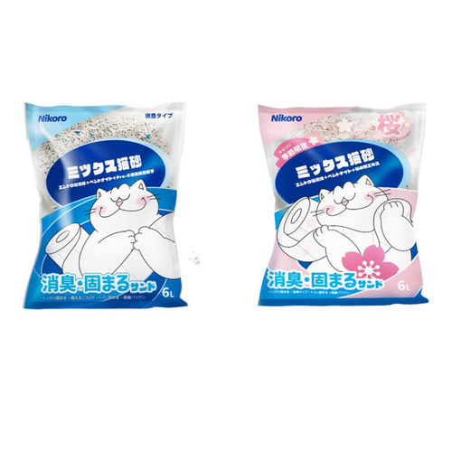 热销nikoro妮可露混合无尘除臭猫砂茉莉原味猫砂香矿砂豆腐砂