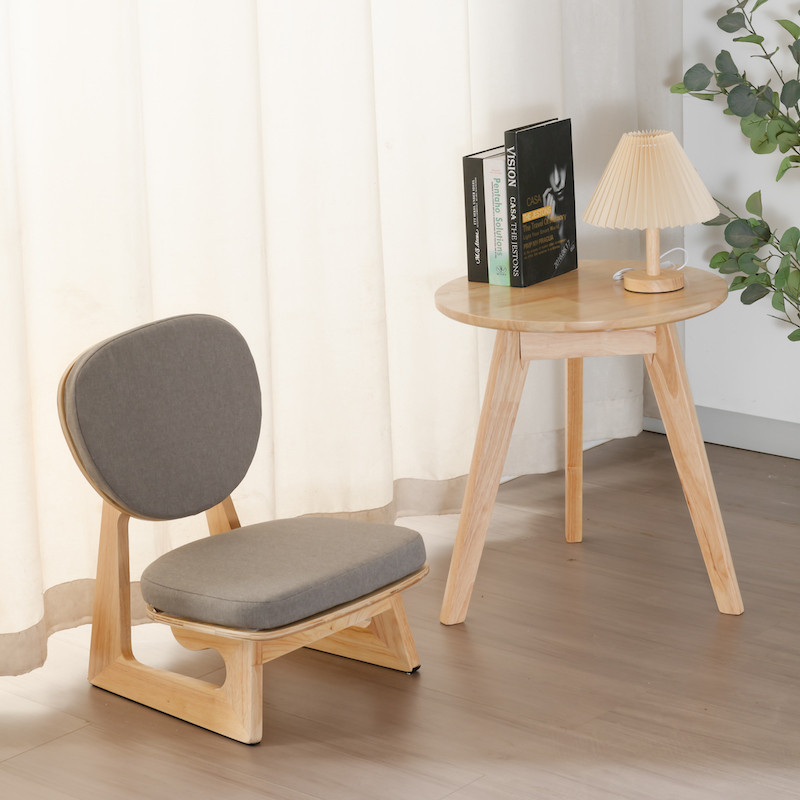 阳台喝茶桌椅组合矮茶椅矮茶桌沙发边几实木小圆桌小茶几家用原木