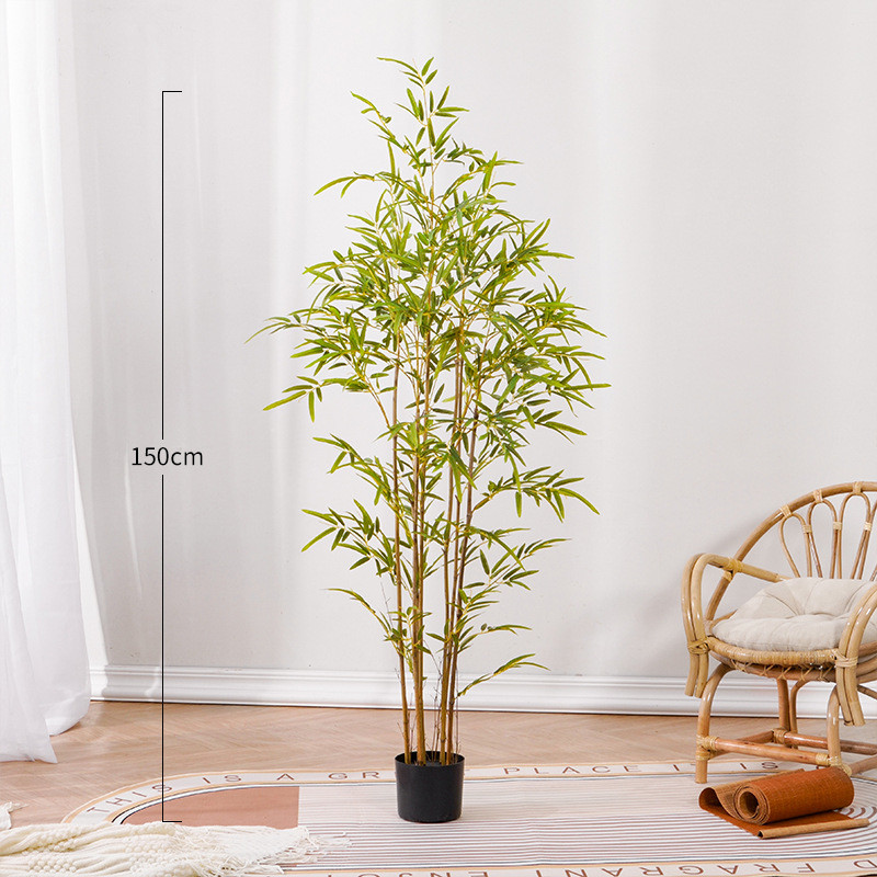 仿真竹子盆景新中式禅意绿植落地盆栽摆件大型植物客厅装饰假竹子