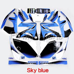 热销crm250r版改装全车贴花适用标越野车crm250贴纸贴honda车标新