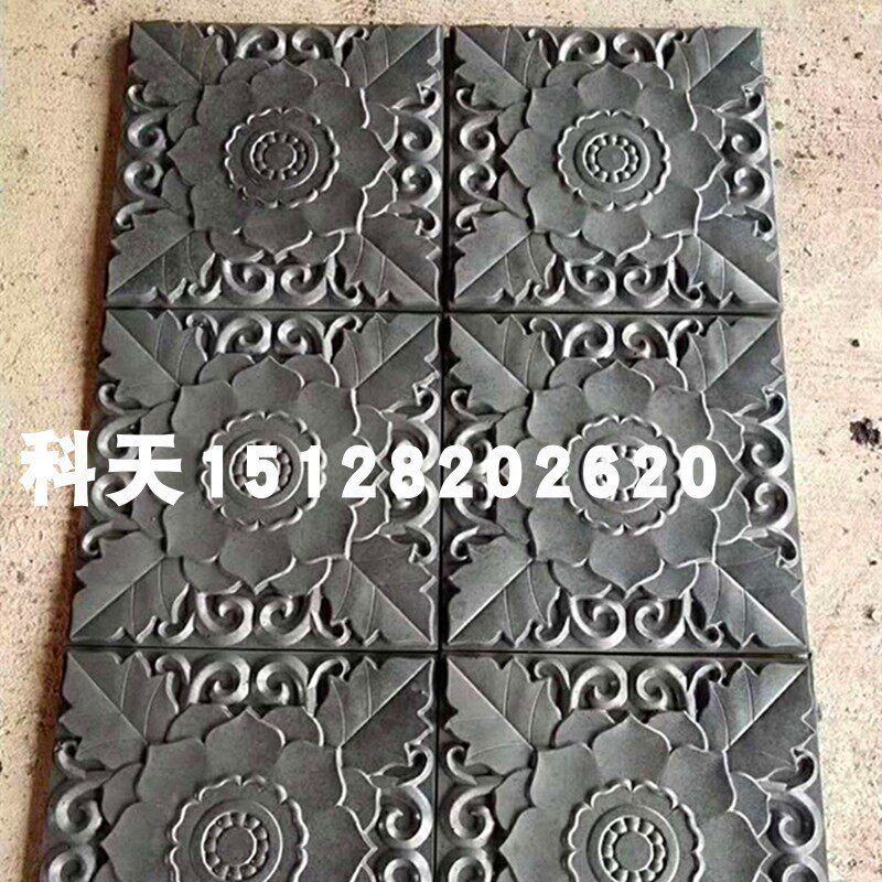 仿砖雕模具青砖荷花砖雕模具艺术青砖模具水泥塑料模具仿古砖模型
