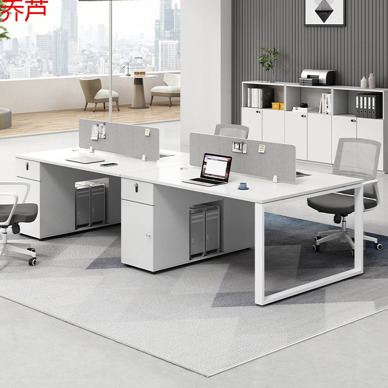 kaF新款办公桌员工工位现代简约办公室职员桌员工办公桌椅组合一