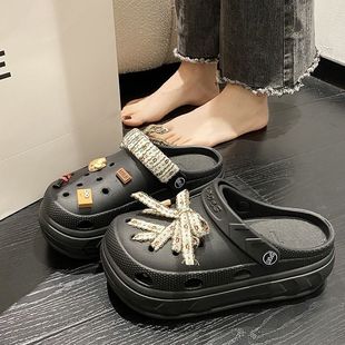 沙滩包头拖 高货轻奢厚底EVA洞洞鞋 女款 夏季 外穿防滑不臭2025新款
