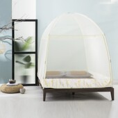 远梦家纺蒙古包蚊帐门三开学生单人双人床圆顶免安装 1.5 1.8可用