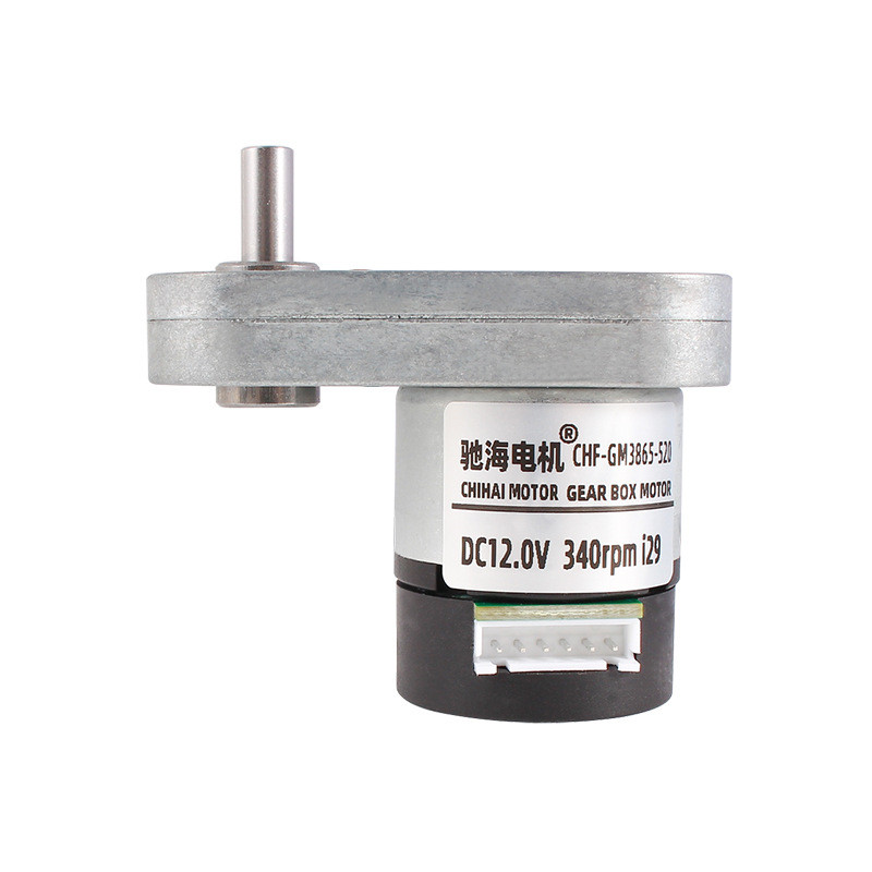工厂直销GM3865-520直流霍尔编码器减速电机正反转可调速L型马达