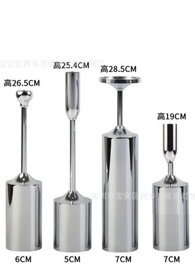 北欧铁艺金属电镀烛台摆件六件套烛台摆件样板间家居烛台批发直销