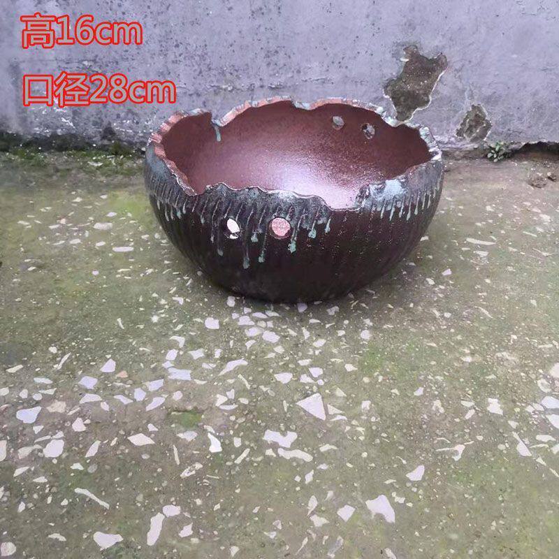 土种植罐插画多肉陶罐花盆复古创意水草陶罐桌面高植物陶瓷水培
