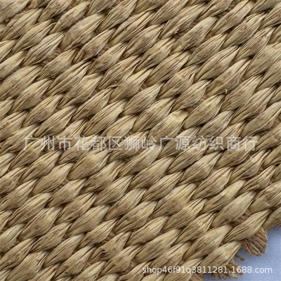 工厂直销草编pp优质仿拉菲草席复古风草编包鞋材装饰布批发