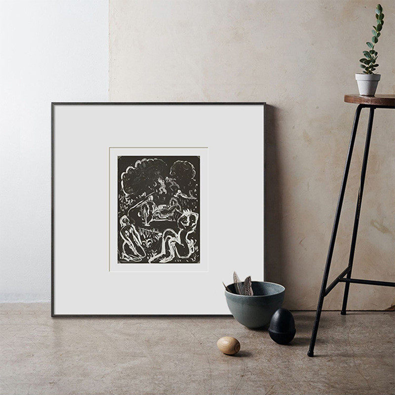 朦胧 北欧黑白抽象装饰画侘寂风小众线条人物挂画大师毕加索名画,家居饰品,现代装饰画,淘宝优惠券,粉丝福利购,淘宝优惠卷