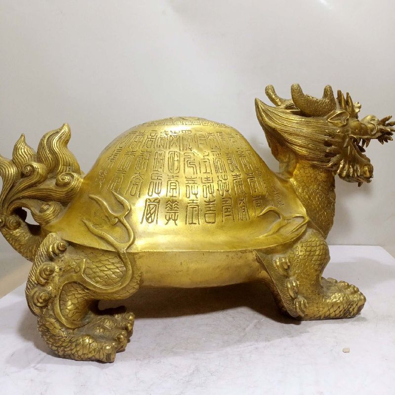 黄铜龙龟长寿龟摆件富贵龙龟海龟铜龙龟家居金属工艺品