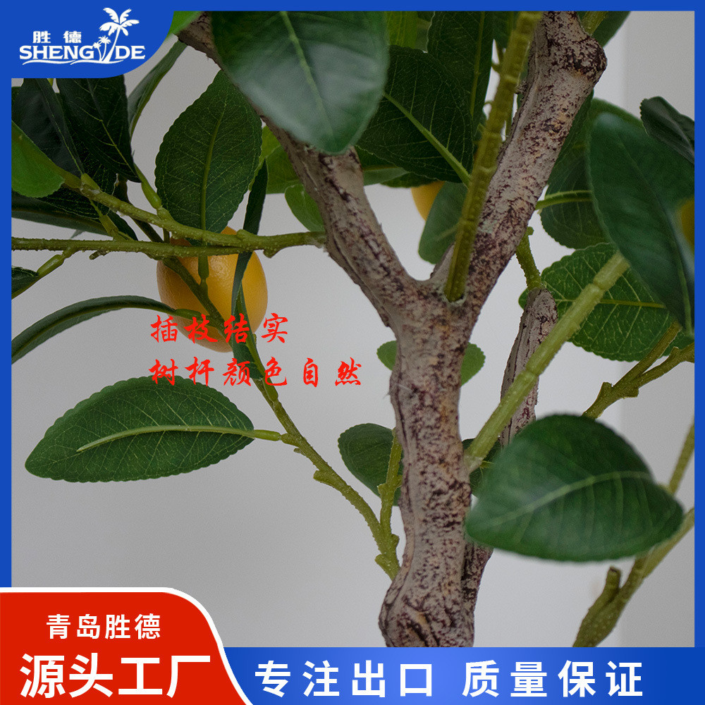 室内仿真植物柠檬树盆栽服装店北欧ins客厅装饰摆件假树绿植盆景
