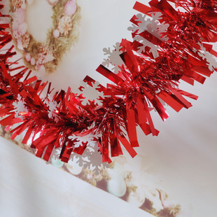 10条圣诞节装饰彩条墨绿藤条彩带圣诞树挂饰创意毛条氛围饰品