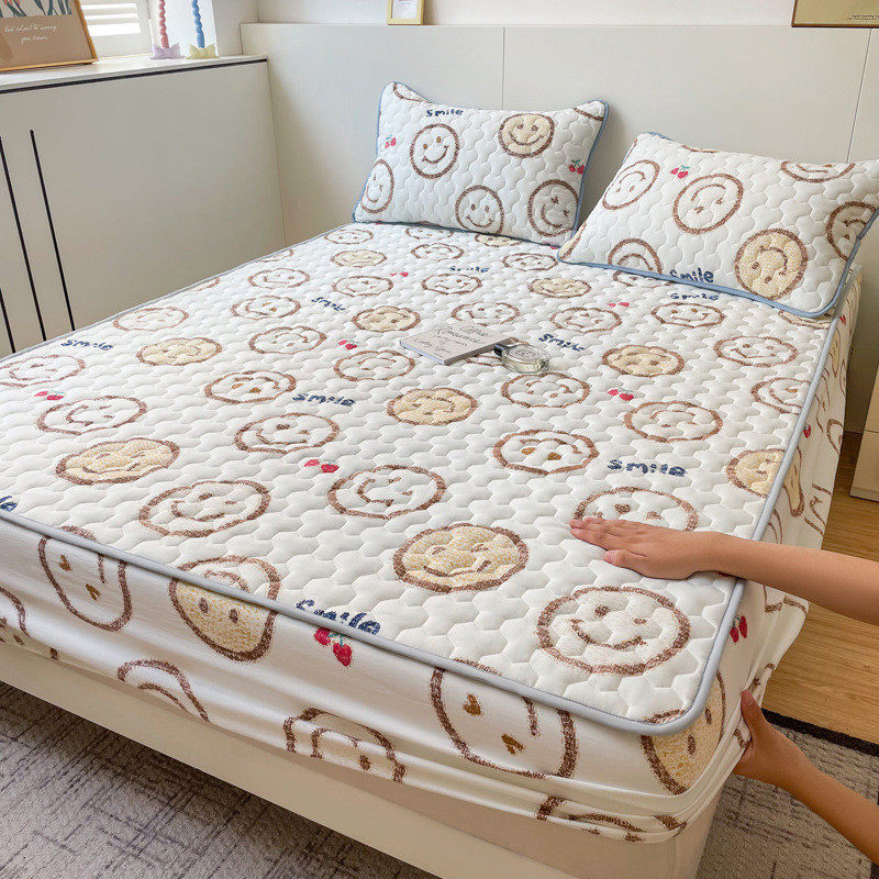 席梦思水洗棉夹棉床笠新款防尘全包围床罩学生宿舍单件床笠三件套,床上用品,床裙,淘宝优惠券,粉丝福利购,淘宝优惠卷