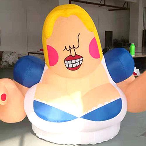 定制充气卡通人物气模游乐场充气胖妈充气模型牛津布气模直销