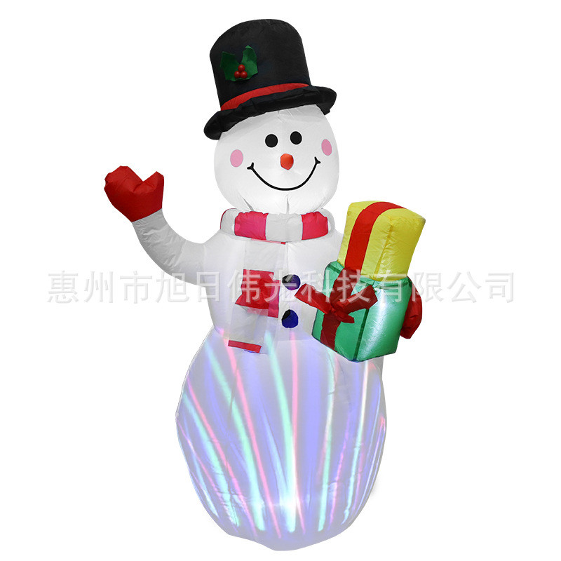 热销圣诞气模摆件发光充气老人雪人led户外装饰品tiktok现货