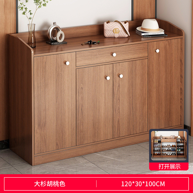 鞋柜家用门口新中式室内玄关柜加长版储物柜大容量收纳阳台柜鞋架
