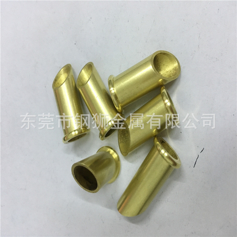 h62黄铜管加工铜管斜切外翻铜管口边黄铜管折弯打孔加工