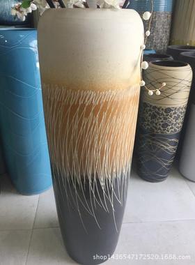 景德镇落地新婚礼品干枝插花瓶落地花瓶复古生态瓶乔迁瓶