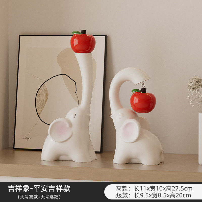 新中式大象电视柜台面摆设高级感寓意好的摆件送礼客厅酒柜装饰品