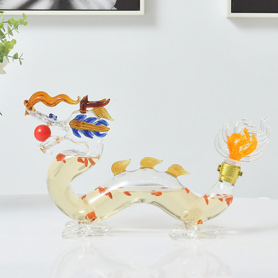 玻璃工艺酒瓶龙型酒瓶摆件酒瓶私人各种动物造型瓶红酒瓶十二生肖