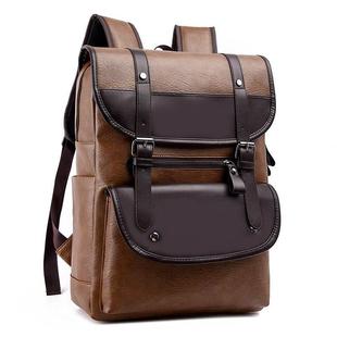 Laptop Backpack Travel Men Large男士 Leather Bag 电脑双