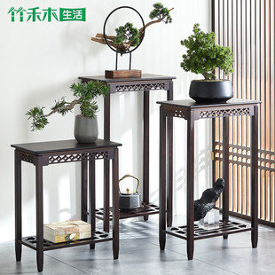花架花盆架子盆景架客厅绿萝吊兰花架双层楠竹仿古中式 花架