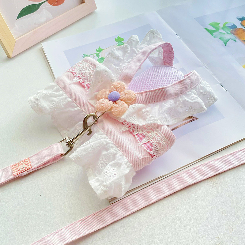 遛狗背带式小狗狗夏天衣服牵引绳幼犬专用约克夏出行狗绳子安全绳