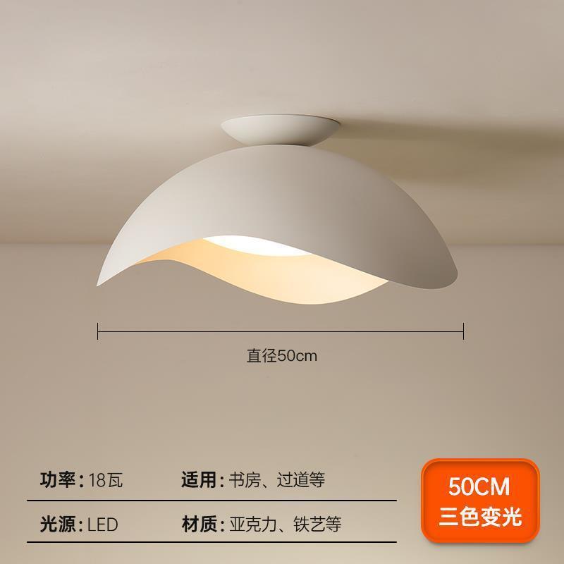 卧室灯2022年新款现代简约北欧侘寂风极简吸顶灯创意主卧房间艺术