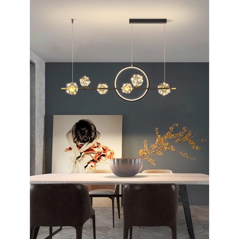 餐厅吊灯现代简约饭厅卧室书房长条吧台餐桌轻奢设计师灯具满天星
