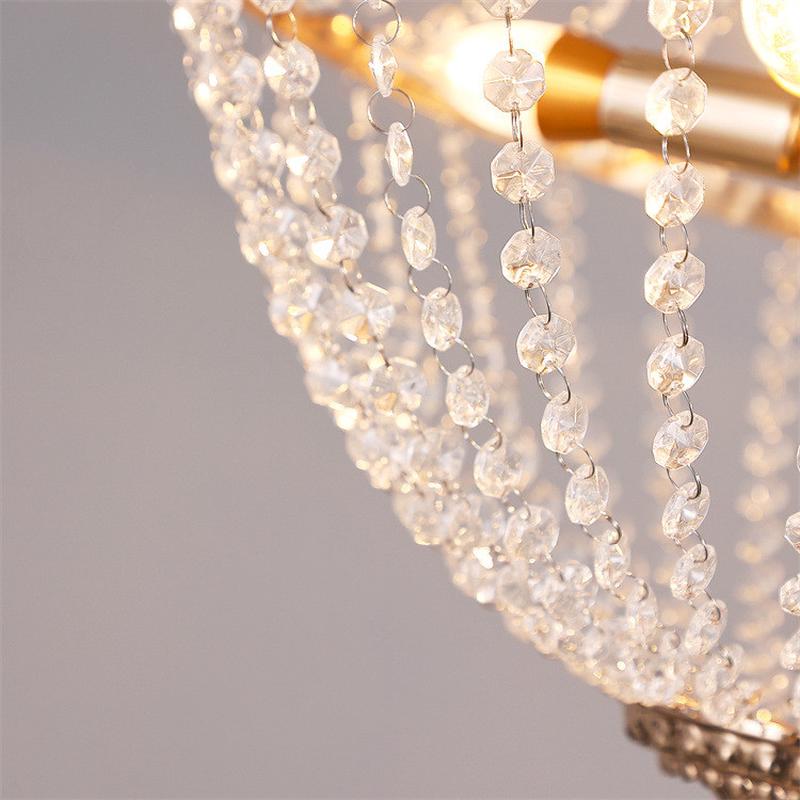 新款婚庆道具舞台时尚水晶珠帘吊灯酒店铁艺婚礼场地布置装饰灯具