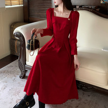 68小众高货大码胖mm结婚敬酒服订婚红色连衣裙女春秋设计感平时可