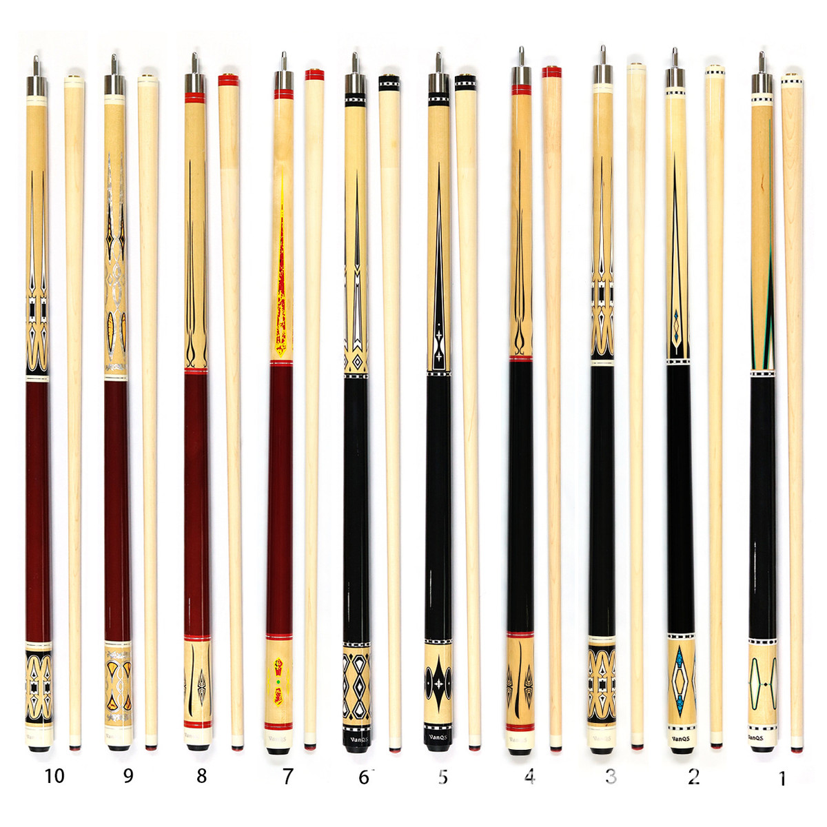 新款枫木台球杆桌球杆大头杆球杆中式黑8美式大头杆花式九球杆