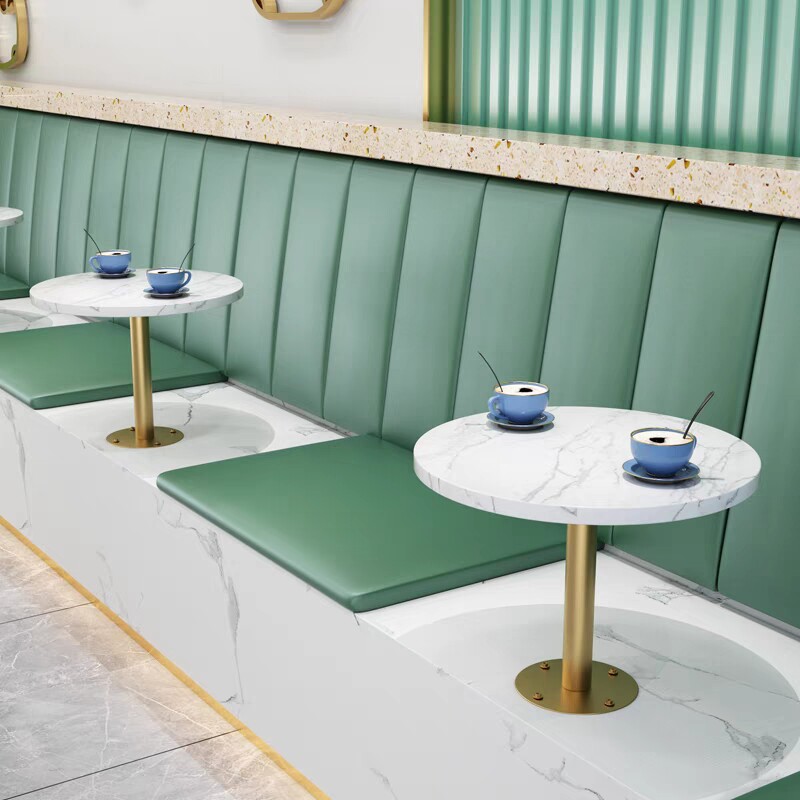 ll简约现代商用奶茶店壁装铁艺小圆桌咖啡店靠墙壁挂桌子卡座餐桌