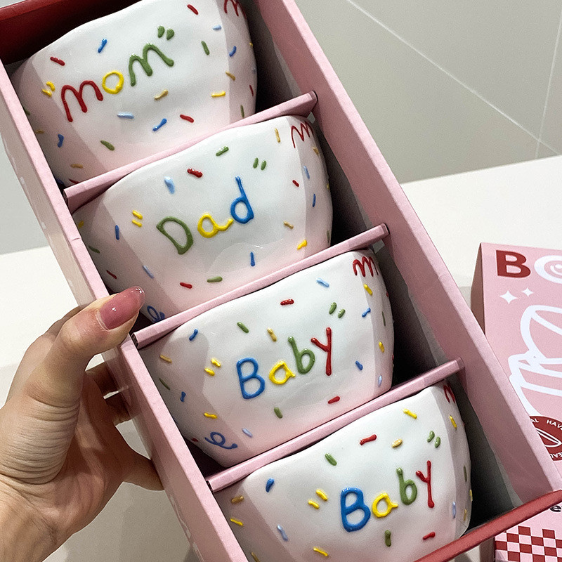 创意可爱简约吃饭碗送礼碗一人一碗餐具特别好看的碗家用高颜值