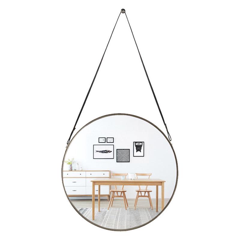 壁挂创意圆形镜子化妆镜北欧圆镜装饰镜挂镜网红浴室镜试衣镜