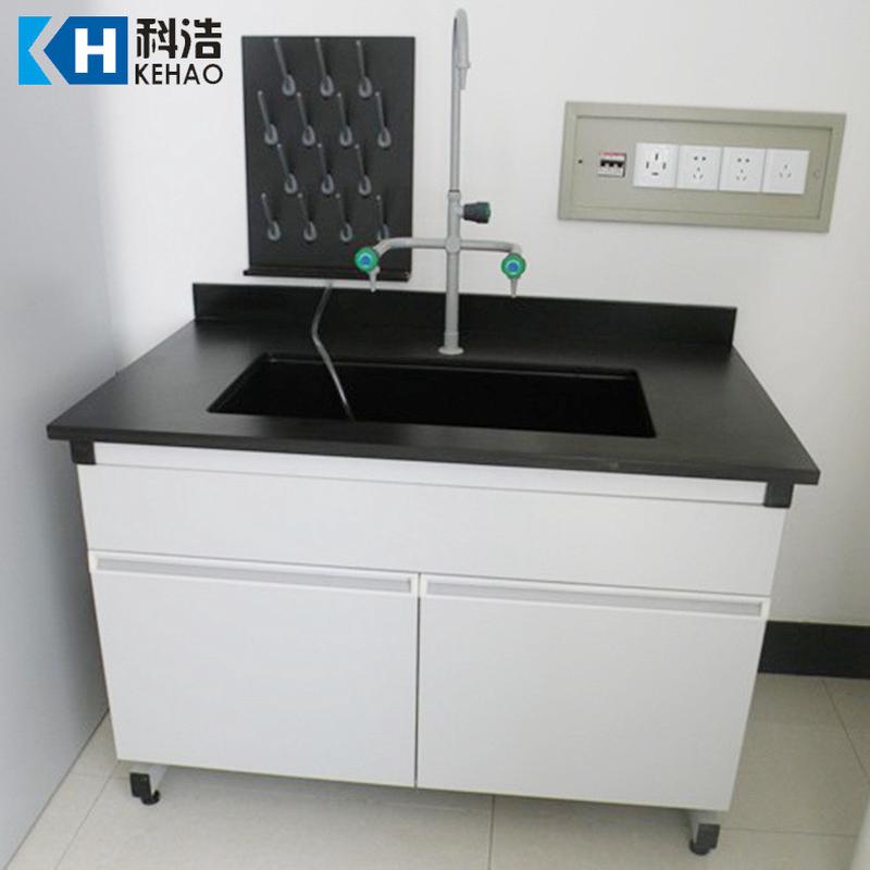 实验室设备钢木水槽台 水斗台化学清洗台 钢木实验台洗涤台边加工